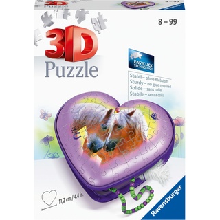 Ravensburger Verlag 3D puzzle - Ravensburger 3D Puzzle 11171 - Herzschatulle Pferde - 54 Teile - Aufbewahrungsbox für Pferde-Fans ab 8 Jahren
