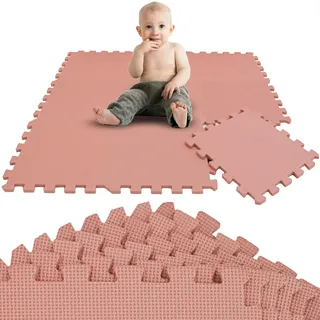 LittleTom 9 Teile Spielmatte Baby Puzzlematte - 30x30 Krabbelmatte Bodenmatte Kinderzimmer