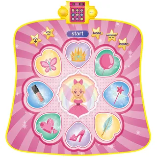 Kinder-Tanzmatte "Magical Fairy" mit 9 LED-Feldern, Musik, 2 Spielmodi