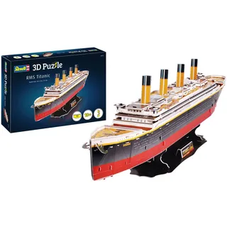 Revell 3D Puzzle 00170 I RMS Titanic I 113 Teile I 4 Stunden Bauspaß für Jung Alt I ab 10 Jahren I Das berühmte Kreuzfahrtschiff RMS Titanic selber zusammenbauen (Neu differenzbesteuert)