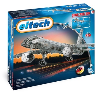 Eitech 00010 00010-Metallbaukasten-Flugzeug Set, 570-teilig, Multi Color