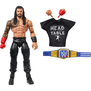 Mattel WWE Roman Reigns Top Picks Elite Collection Actionfigur, Artikulation und lebensechte Details, austauschbares Zubehör, 15,2 cm (HKN55)
