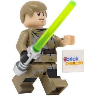 LEGO Star Wars: Luke Skywalker im Endor-Outfit mit dunkelgrünem Lichtschwert