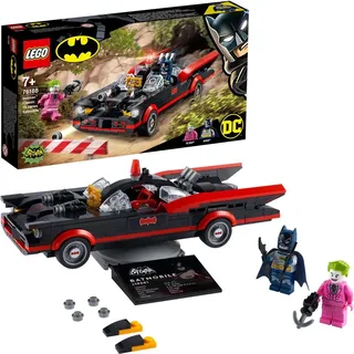 LEGO 76188 DC Batman Batmobile aus dem TV-Klassiker „Batman“ Spielzeugauto mit Joker Minifigur, Set für Jungen und Mädchen ab 7 Jahre - Schwarz/Rot