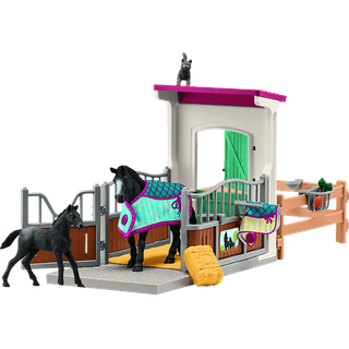 SCHLEICH 42611 Pferdebox mit Stute und Fohlen Spielset Mehrfarbig