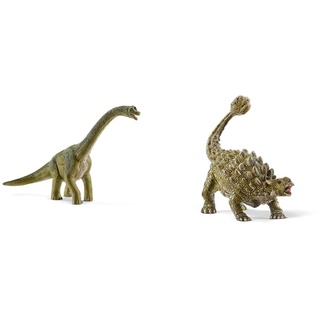 SCHLEICH 14581 Brachiosaurus, für Kinder ab 5-12 Jahren, Dinosaurs - Spielfigur & 15023 Ankylosaurus, für Kinder ab 5-12 Jahren, Dinosaurs - Spielfigur