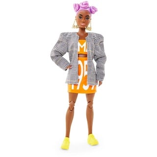 Barbie GNC46 BMR1959 (lilahaarig) Streetwear Karo-Blazer, Spielzeug ab 6 Jahren