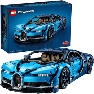 LEGO 42083 Technic Bugatti Chiron, Modellbausatz für Erwachsene, Bauset für ein Sportwagen Modellauto, Sammlermodell für Fortgeschrittene - Blau