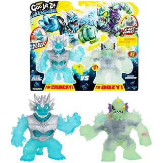 Heroes of GOO JIT Zu Deep GOO Sea Versus Pack with 2 Exclusive Figures: 'Ice Blast Blazagon' vs 'Horriglow': Super Stretchy Action Figures with Different Slime and Slime Fillings