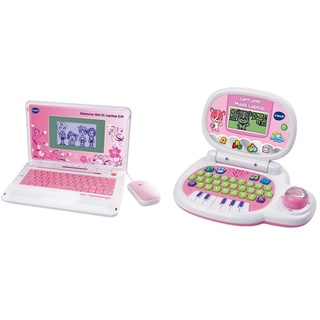 Vtech 80-117964 - Glamour Girl XL Laptop E/R & 80-139554 Lern und Musik Laptop, pink