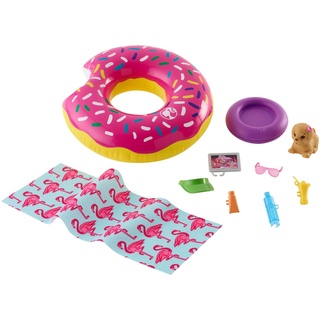 Barbie Möbel-Spielset Outdoor mit Donut-Schwimmring