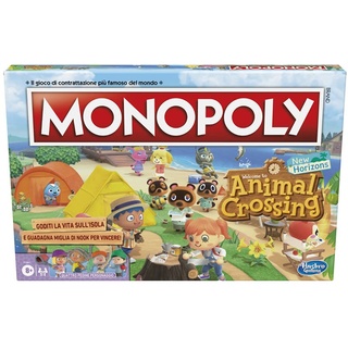 Hasbro Monopoly Edition Animal Crossing New Horizons, lustiges Brettspiel für Kinder ab 8 Jahren, 2 bis 4 Spieler, Mehrfarbig.