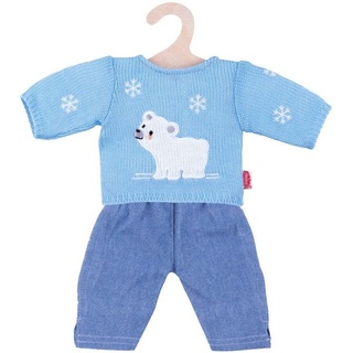 Puppenkleidung Pullover Mit Jeans – Eisbär (35-45Cm) In Blau