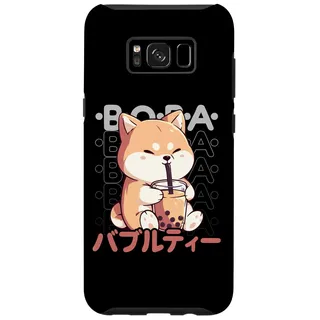 Hülle für Galaxy S8+ Hund Boba Tea Kawaii Bubble Tea Akita Hund Anime Neko Shiba