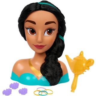 Disney Princess Jasmin Frisierkopf 20cm mit 14 Zubehörteilen für Styling-Spaß, ab 3 Jahren, Just Play