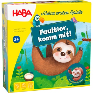 HABA 306599 - Meine ersten Spiele – Faultier, komm mit!, Kleinkindspiel ab 2 Jahren, Bunt