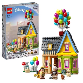 LEGO 43217 Disney and Pixar Carls Haus aus „Oben“, baubares Spielzeug mit Luftballons, Carl, Russell und Dug-Figuren, 100. Jubiläum-Set von Di...