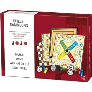 Spielesammlung mit großen Spielsteinen (Kartenspiel) Spieleranzahl: 2-4, Spielesammlung mit extra großen Spielsteinen,