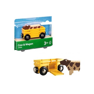 BRIO® Tierwagen mit Kuh 33406 Spielzeugeisenbahnen