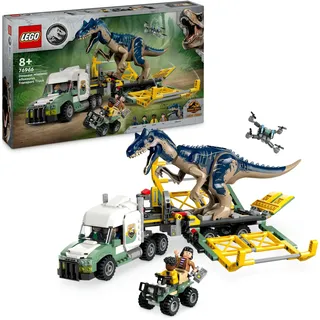 Lego Jurassic World Dinosaurier-Missionen: Allosaurus-Transporter, Dino-Spielset, Geschenkidee für Kinder mit den Minifiguren Kenji, Darius und Yaz, für Jungen und Mädchen ab 8 Jahren 76966