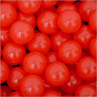 LittleTom 50 Bälle für Bällebad 5,5cm Babybälle Plastikbälle Baby Spielbälle Rot