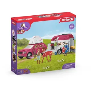 Schleich® Spielfigur Schleich 42535 - Abenteuer mit Auto und Pferdeanhänger - Horse Club