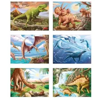 GOKI 57388 Würfelpuzzle Dinosaurier