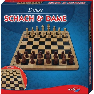 Noris Spiele - Schach/Dame aus Holz