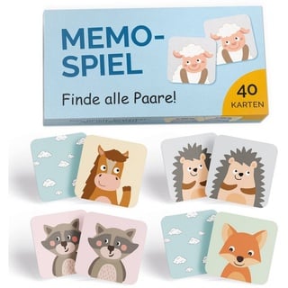 GLÜCKSWOLKE Spiel für Kinder ab 2 - 6 Jahre I Montessori Spielzeug fördert Konzentration, Kinderspiel, Lernspiel mit 7 Schwierigkeitsstufen I Kinderspielzeug (40 Karten) Neu