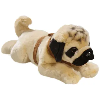 Carl Dick Mops - Bulldogge liegend mit Geschirr ca. 35cm 2954 Kuscheltier, Plüschtier, Stofftier