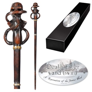Death The Noble Collection Eater Swirl Character Wand - 14in (35cm) Wizarding World Wand with Name Tag - Harry Potter Film Set Movie Props Wands