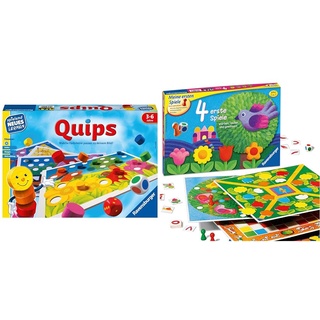 Ravensburger 24920 Quips - Spielen und Lernen für Kinder & 21417-4 erste Spiele - Spielesammlung für die Kleinen