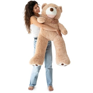 MKS. Riesen Teddybär XXL Kuschelbär 130cm groß Plüschbär - Original Teddy Bär Braun (130 cm)