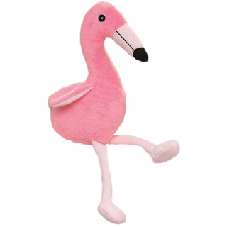 GLOREX 0 4802-1 - Kuscheltier zum Selberstopfen Flamingo Rosy, ca. 44 cm groß, aus hochwertigem Plüsch genäht, muss nur noch befüllt werden, mit Geburtsurkunde