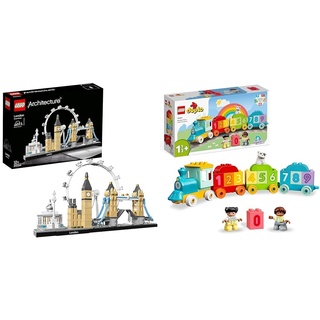 LEGO Architecture London Set & 10954 DUPLO Zahlenzug - Zählen Lernen, Zug Spielzeug, Lernspielzeug für Kinder ab 1, 5 Jahren, Baby Spielzeug für Mädchen und Jungen