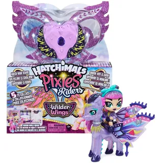 Hatchimals Pixies Riders Wilder Wings Sammelfigur mit Fabelwesen zum Reiten und viel Überraschungs-Zubehör (Sortiert)