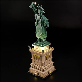 GEAMENT LED Licht-Set für Architecture Freiheitsstatue (Statue of Liberty) – kompatibel mit Lego 21042 Bausteine Modell (Lego Set Nicht enthalten) (mit Anleitung)