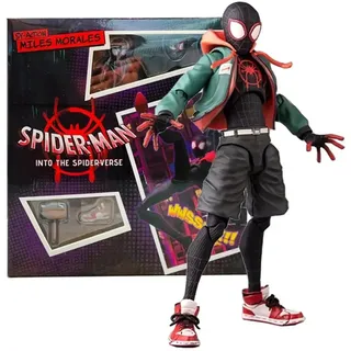 Bandai Actionfigur SV Action Spider-Man: Miles Morales Figur Sentinel Sammlung Modell, (1-tlg)