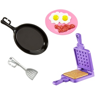 Mattel Barbie FHP70 "Cooking und Baking" Küchen-Zubehör Frühstück