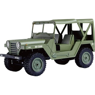 Amewi Unisex Jugend U.S. Militär Geländewagen 1:14 RC Modellauto Elektro Allradantrieb RTR 2,4 GHz, grün, 43x20x19