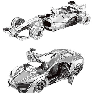 2pcs MTu 3D Metall Puzzle Hyper Sport Vehicle + Formel Auto F101 Modell Kits I20-26 DIY 3D Laserschnitt Modell-Bausatz Spielzeug