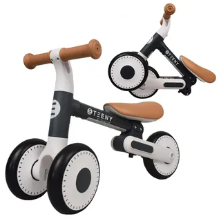 Olmitos - Kinderfahrrad ohne Balancepedale für Kinder 1 bis 2 Jahre Teeny - Einstiegsfahrrad 2 Höhen, sehr leicht und robust, 2 Vorderräder, weicher Sattel, rutschfester Lenker