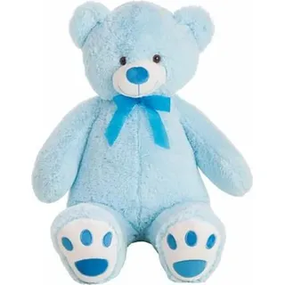 Teddybär XXL blau mit Schleife - ca. 100 cm - Blau