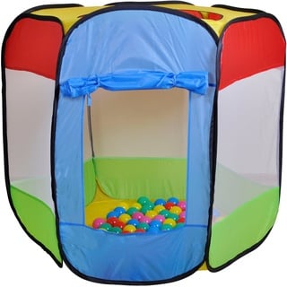 Knorrtoys® Spielzelt Bendix sechseckiges Zelt; Seitenwände aus Gaze bunt