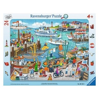 Ravensburger Puzzle Ravensburger Kinderpuzzle - 06152 Ein Tag am Hafen - Rahmenpuzzle f..., Puzzleteile