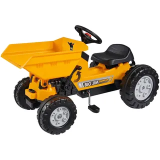 Trettraktor BIG "BIG-Jim-Dumper" Tretfahrzeuge gelb (gelb/schwarz) Kinder BxTxH: 46x54x94 cm