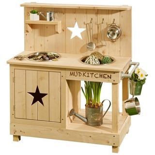 MUDDY BUDDY® Outdoor-Spielküche Adventurer Star Holz, Matschküche, natur beige