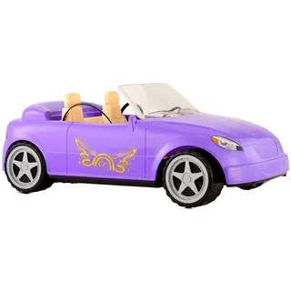 Dream Ella 578116EUC Jouet Pour Enfants MGA's Car Cruiser-Cabriolet für Zwei 29 cm Modepuppen-Inklusive Sicherheitsgurte, Spiegel und bewegliche Räder-Für Kinder ab 3 Jahren, Lila, one Size