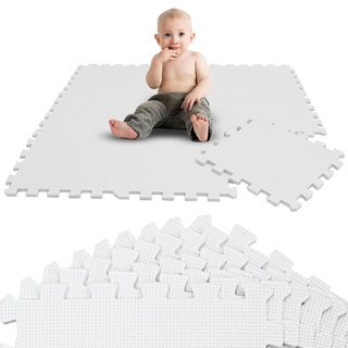 LittleTom 9 Teile Spielmatte Baby Puzzlematte ab Null - 30x30 Krabbelmatte Baby - Spielmatte Kinder Babydecke Spieldecke - Bodenmatte Kinderzimmer - Activity Babymatte Bodenschutzmatte Baby Spielzeug