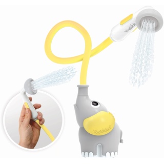 Yookidoo - Handbrause Elefant gelb – Spielzeug für Baby-Badewanne – Spiel für Bad und Dusche – Schlauch Sprinkler Spielzeug Baby – Geschenk für Babys von 0 bis 2 Jahren
